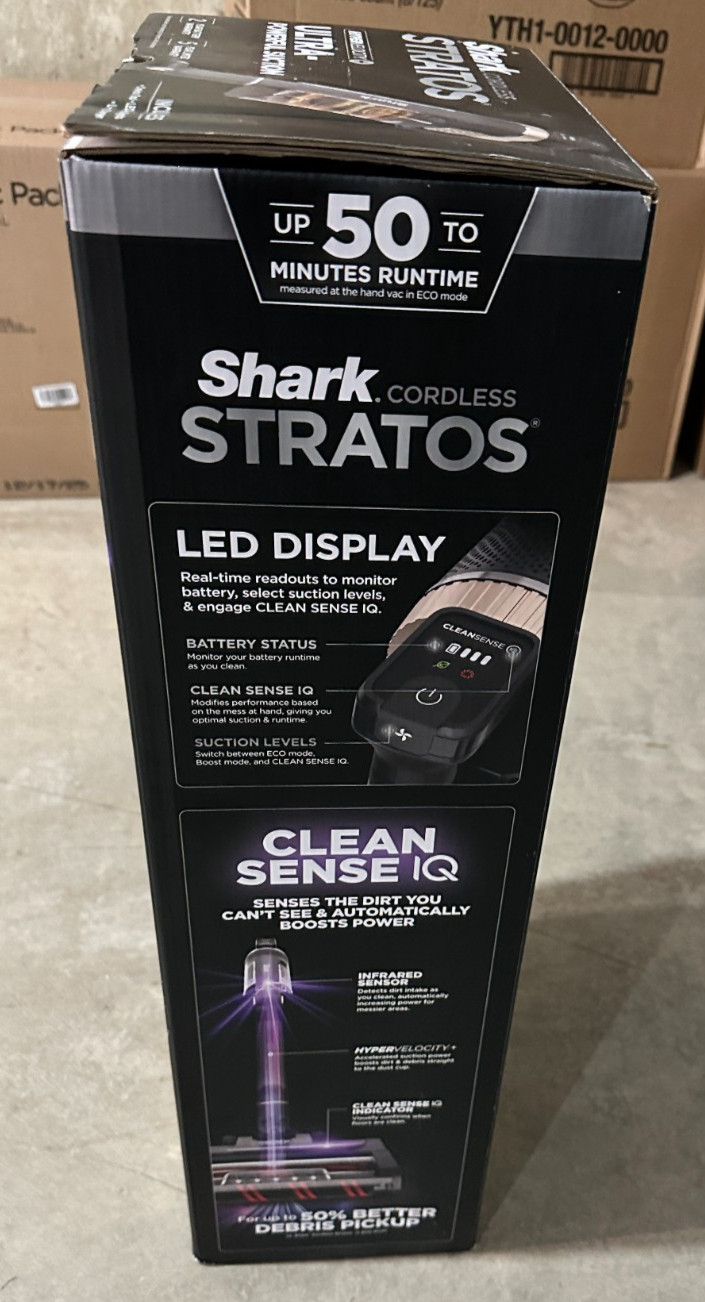 Shark Stratos IZ840H Cordless Stick Vacuum Clean Sense IQ DuoClean PowerFins