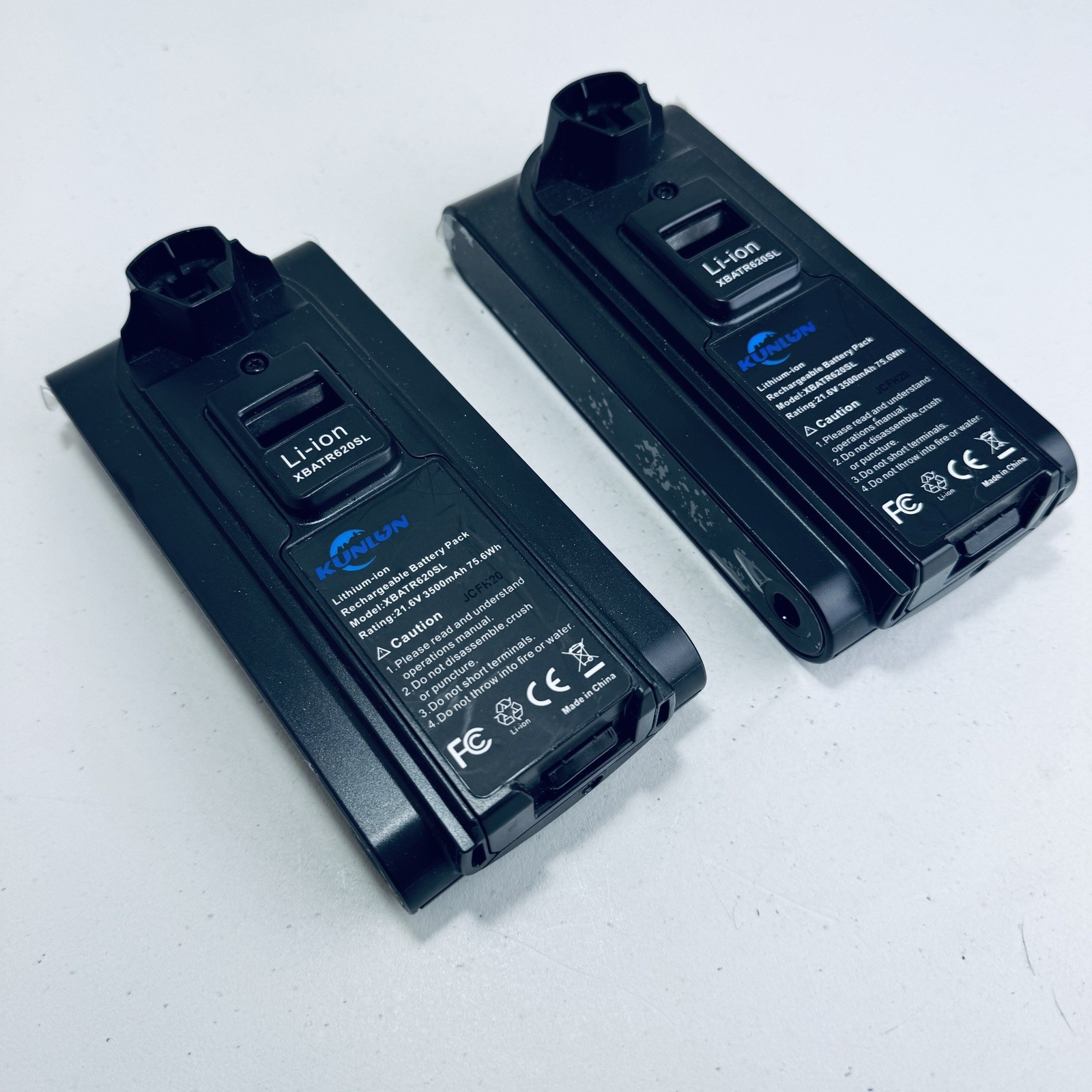 (2) -21.6V XBATR620SL Battery Compatible for Shark Stratos Vacuums IZ540H IZ562H