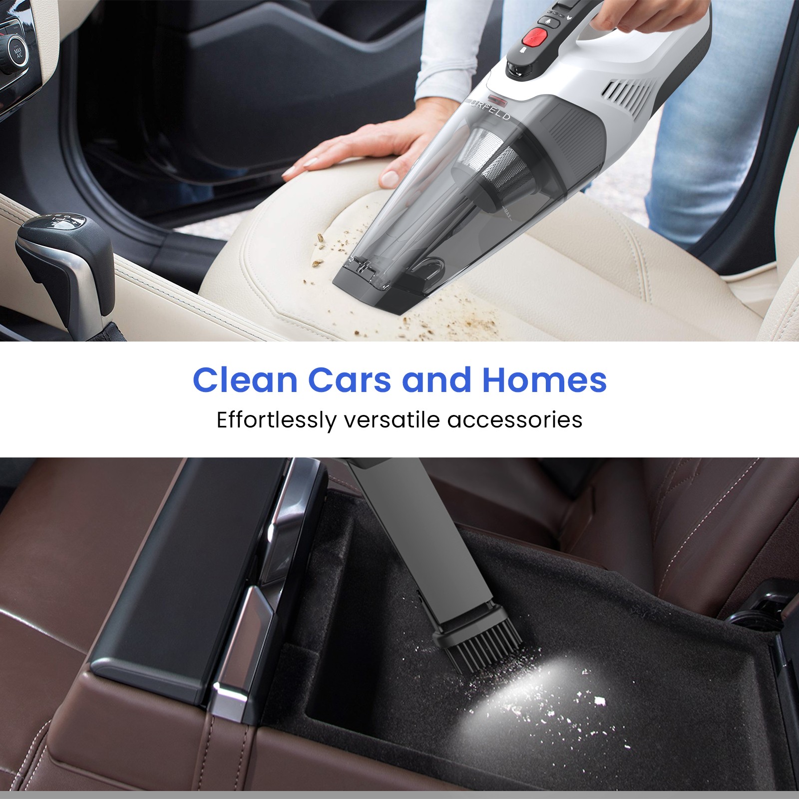 Home Handheld Cordless Vacuum Cleaner 12KPA Portable 120W HEPA Filter Car Pet