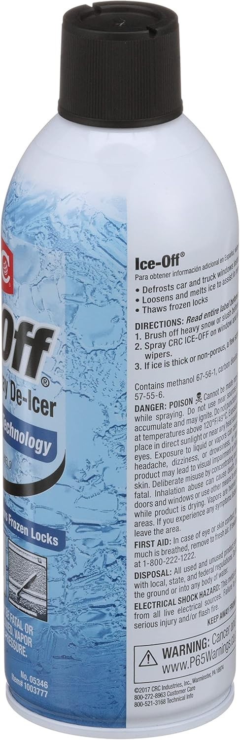 CRC Ice-Off Windshield De-Icer Spray 12 oz Fast Melt