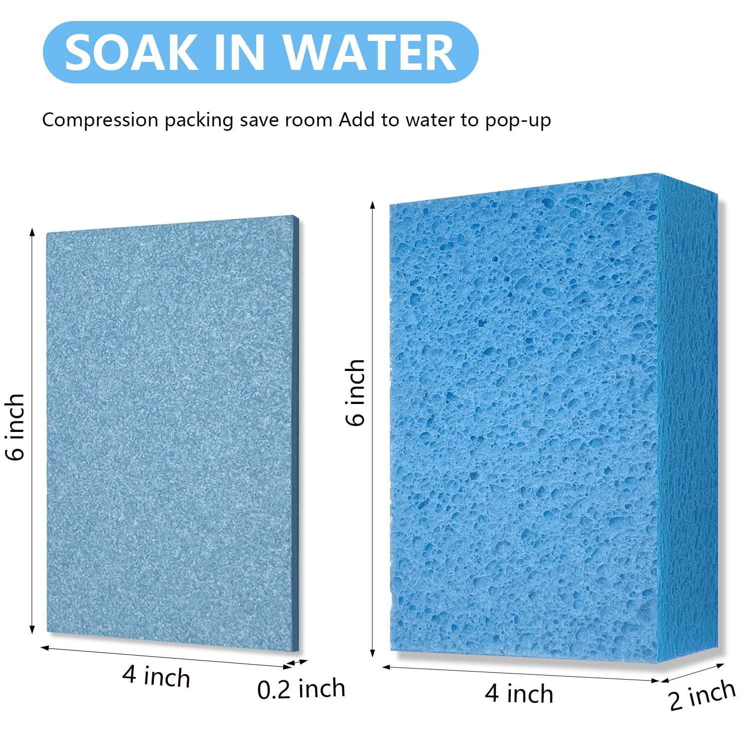 Cleaning and Washing Sponge, 3 Pack Large Extra Thick Heavy Duty Sponge
