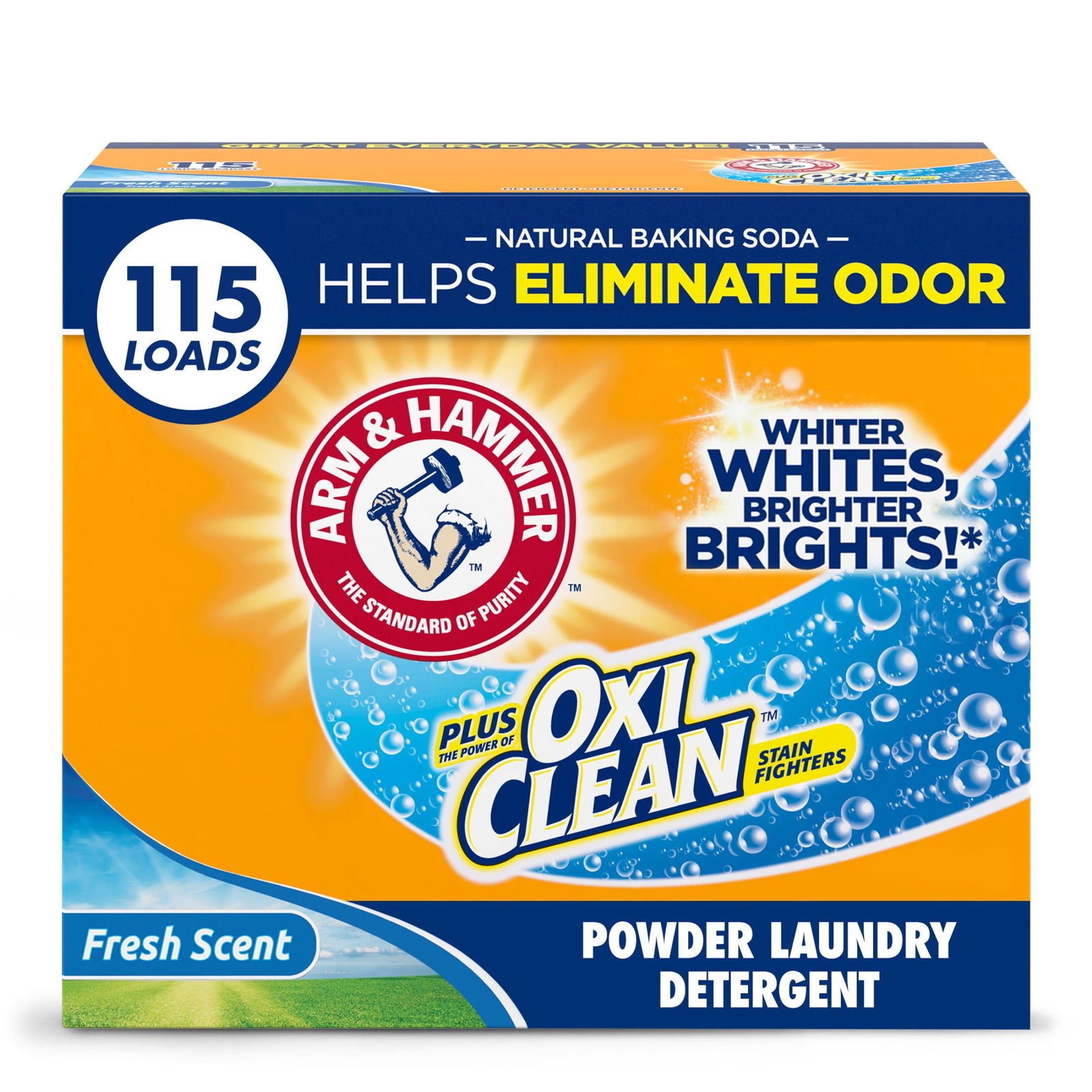 Plus OxiClean Powder Laundry Detergent, Fresh Scent, 115 Loads