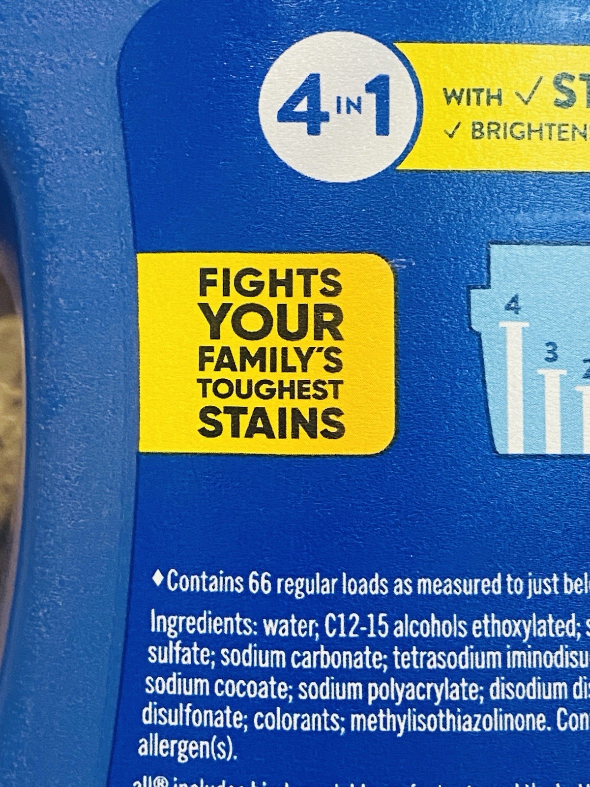 All Stainlifters 4 in 1 Sunshine Fresh Scent Liquid Laundry Detergent 100 Fl Oz