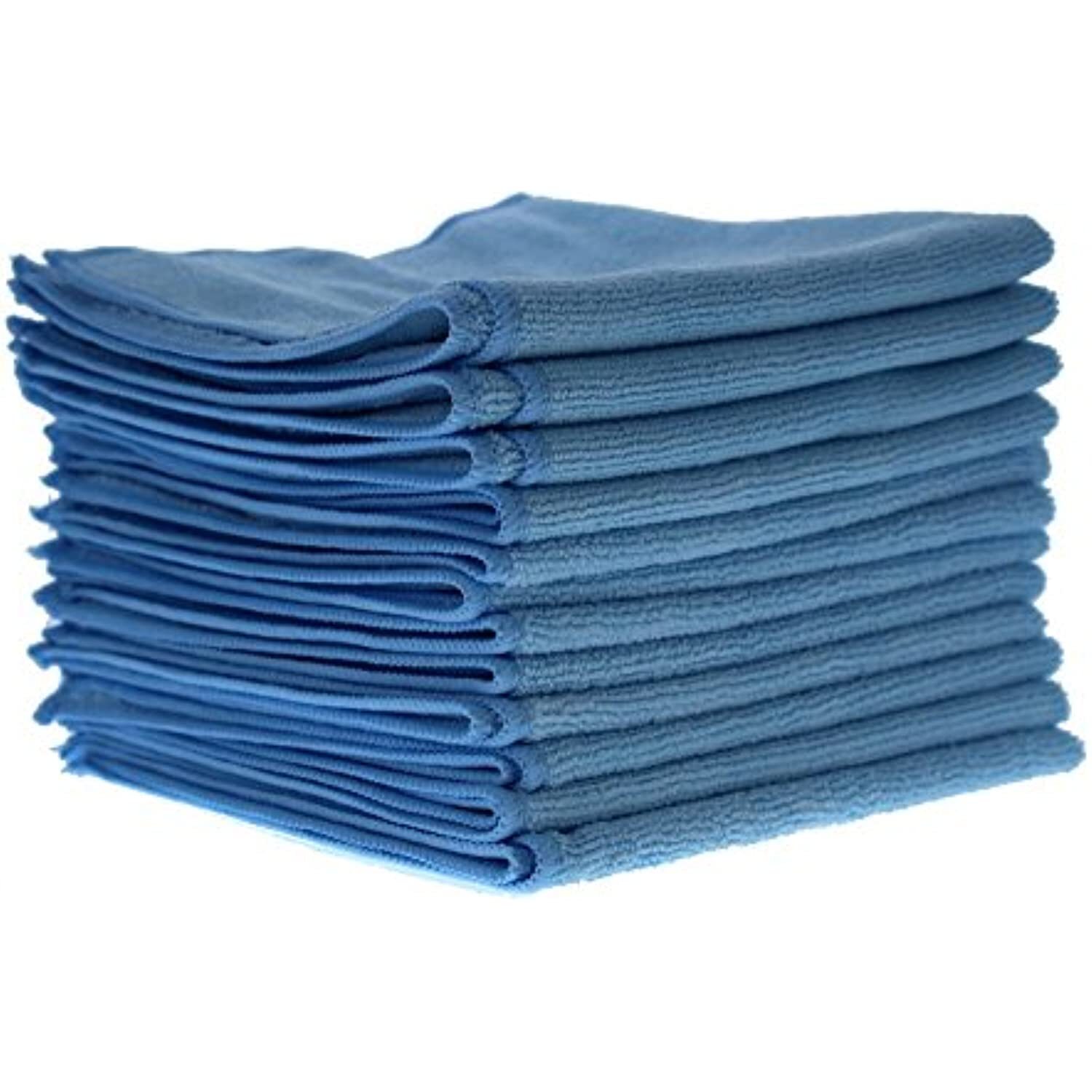 8-Pack 14″ x 14″ Blue Commercial Grade All-Purpose Microfiber HIGHLY ABSORBENT,