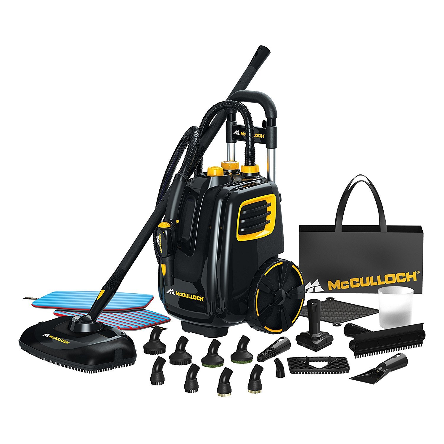 McCulloch 1500W Multipurpose Deluxe Canister Steam Cleaner w/ 23 Accessories New