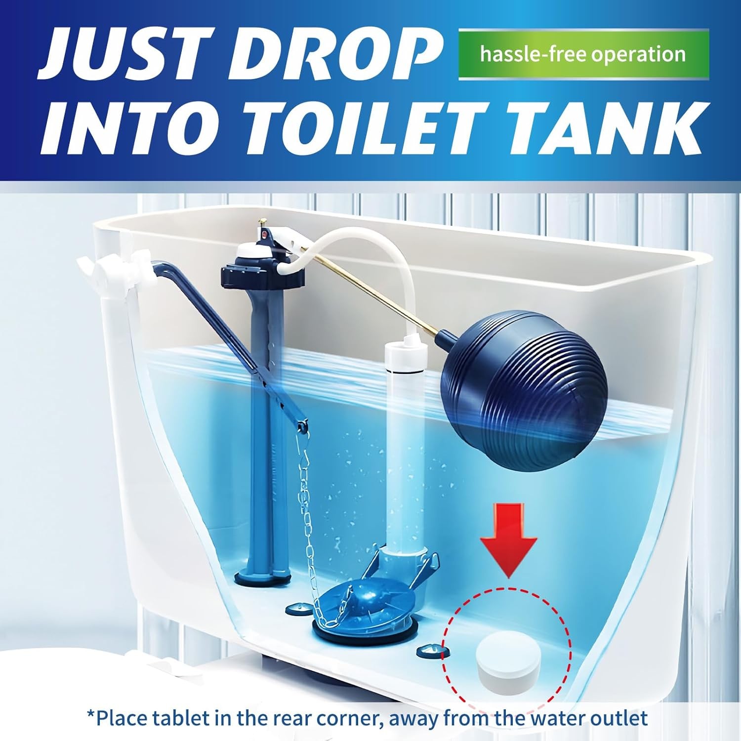 Toilet Bowl Cleaner Tablets 20 PCS – Automatic Toilet Bowl Cleaners with Bleach,