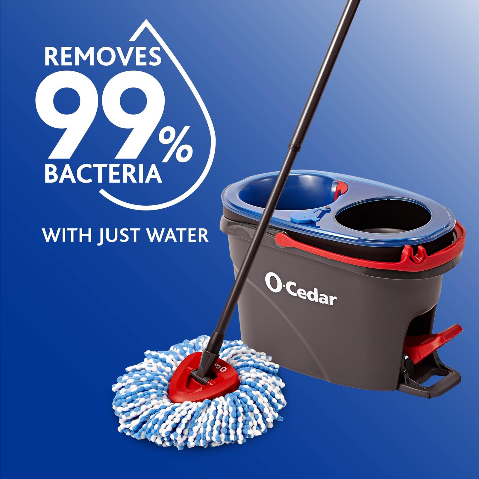 O-Cedar EasyWring RinseClean Microfiber Spin Mop & Bucket Floor Cleaning System