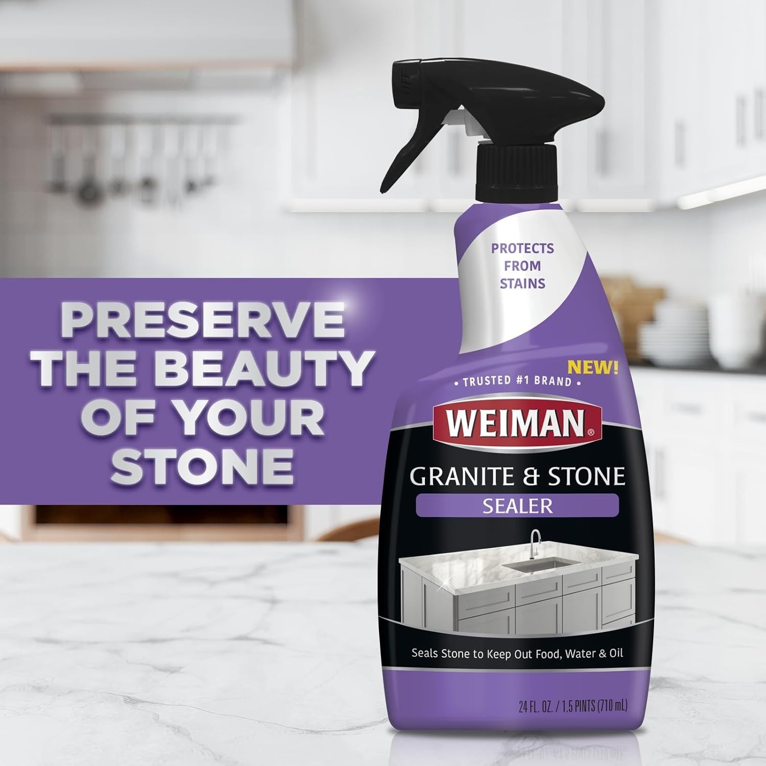 24 oz Granite & Stone Sealer – Gentle, Effective Protection for Countertops