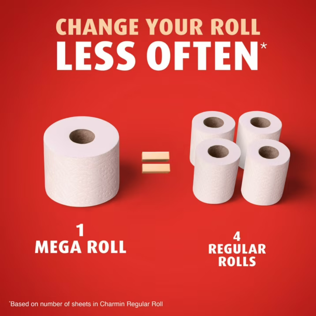 Charmin Ultra Strong Toilet Paper 30 Mega Rolls, 220 Sheets Per Roll