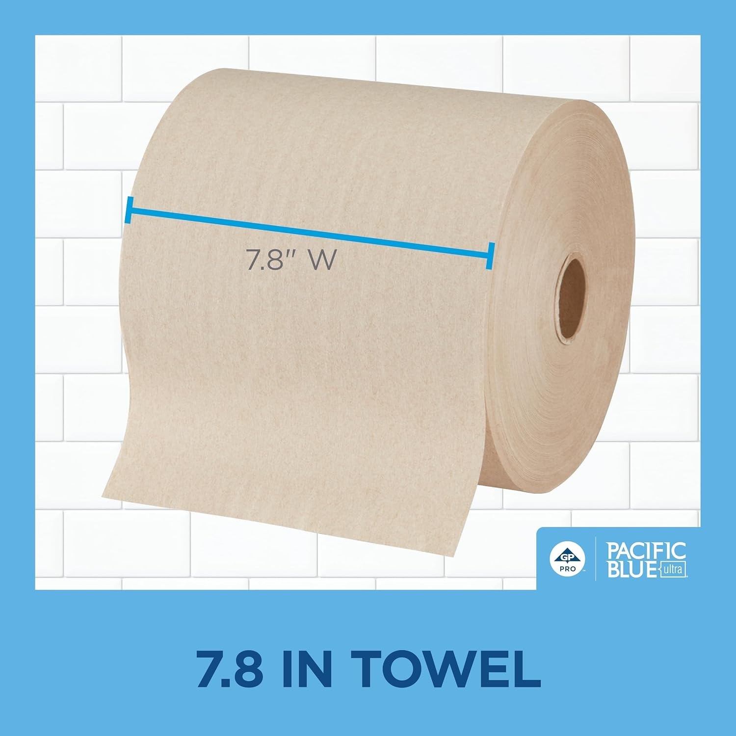 Pacific Blue Ultra 8″ High-Capacity Recycled Paper Towel Rolls by GP PRO , Br…