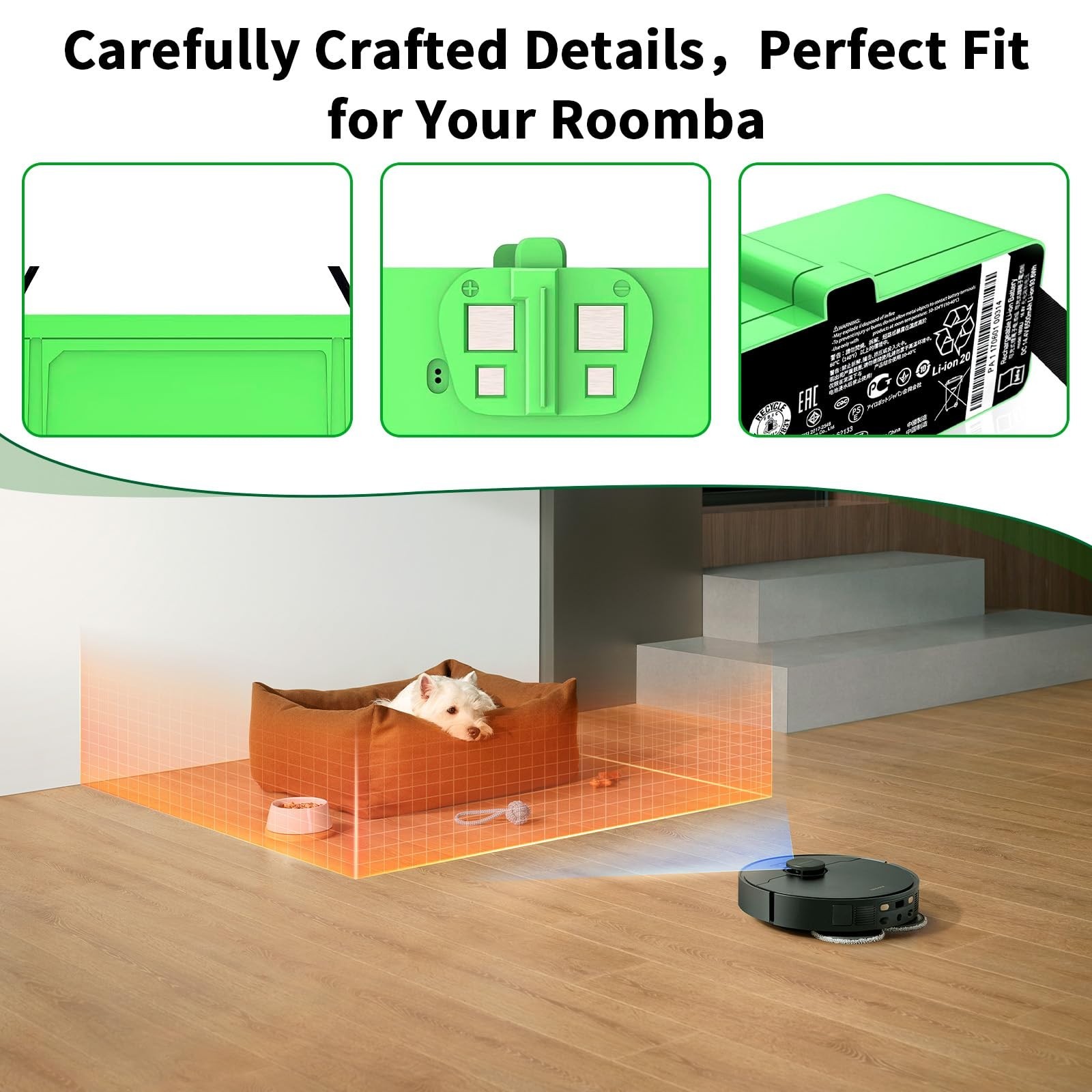6500mAh Battery Replacement for Roomba 900 800 700 600 500 Series – Compatible &
