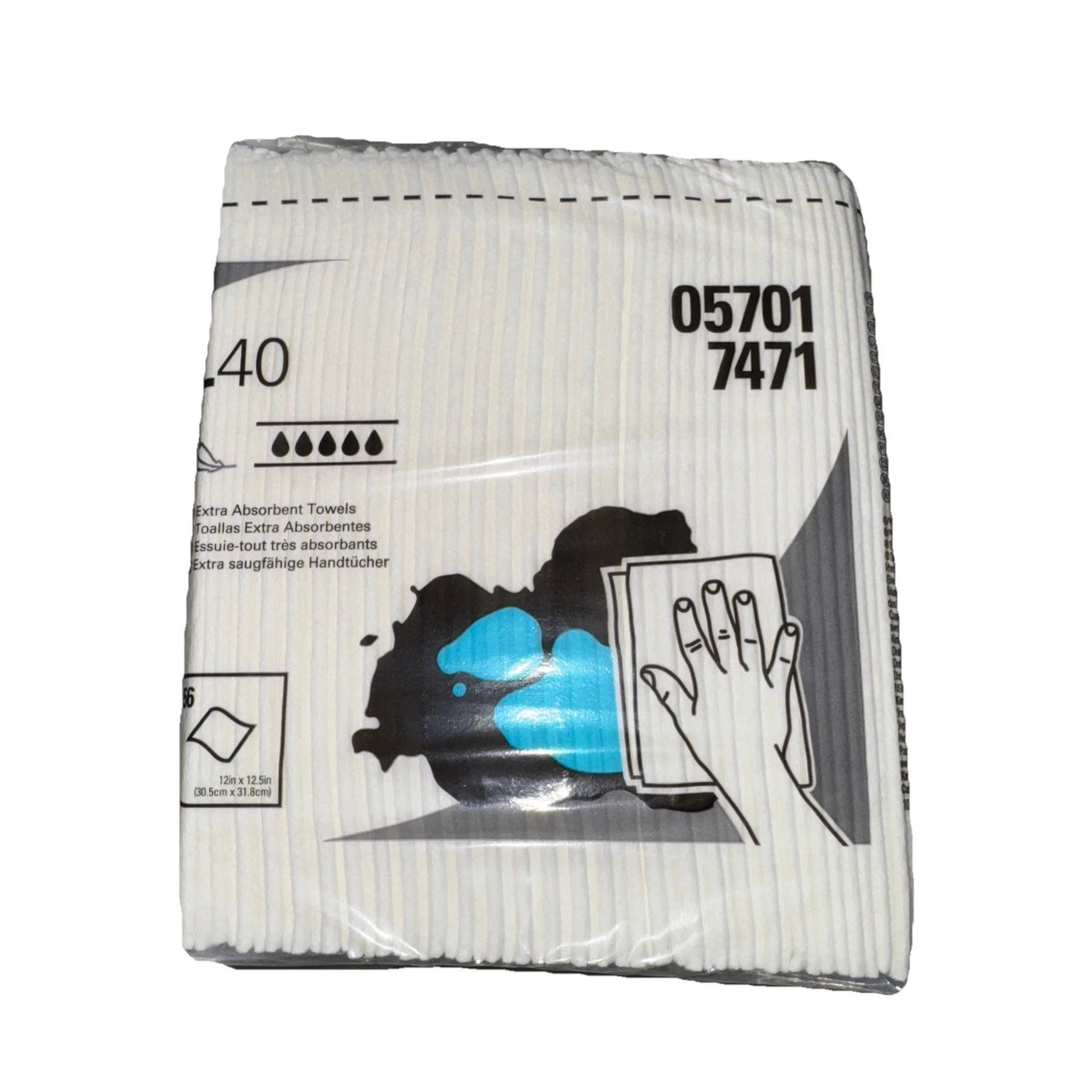 Kimberly-Clark WypAll 05701 Professional Wipers L40, 1/4 Fold, Pack Of 56 Towels