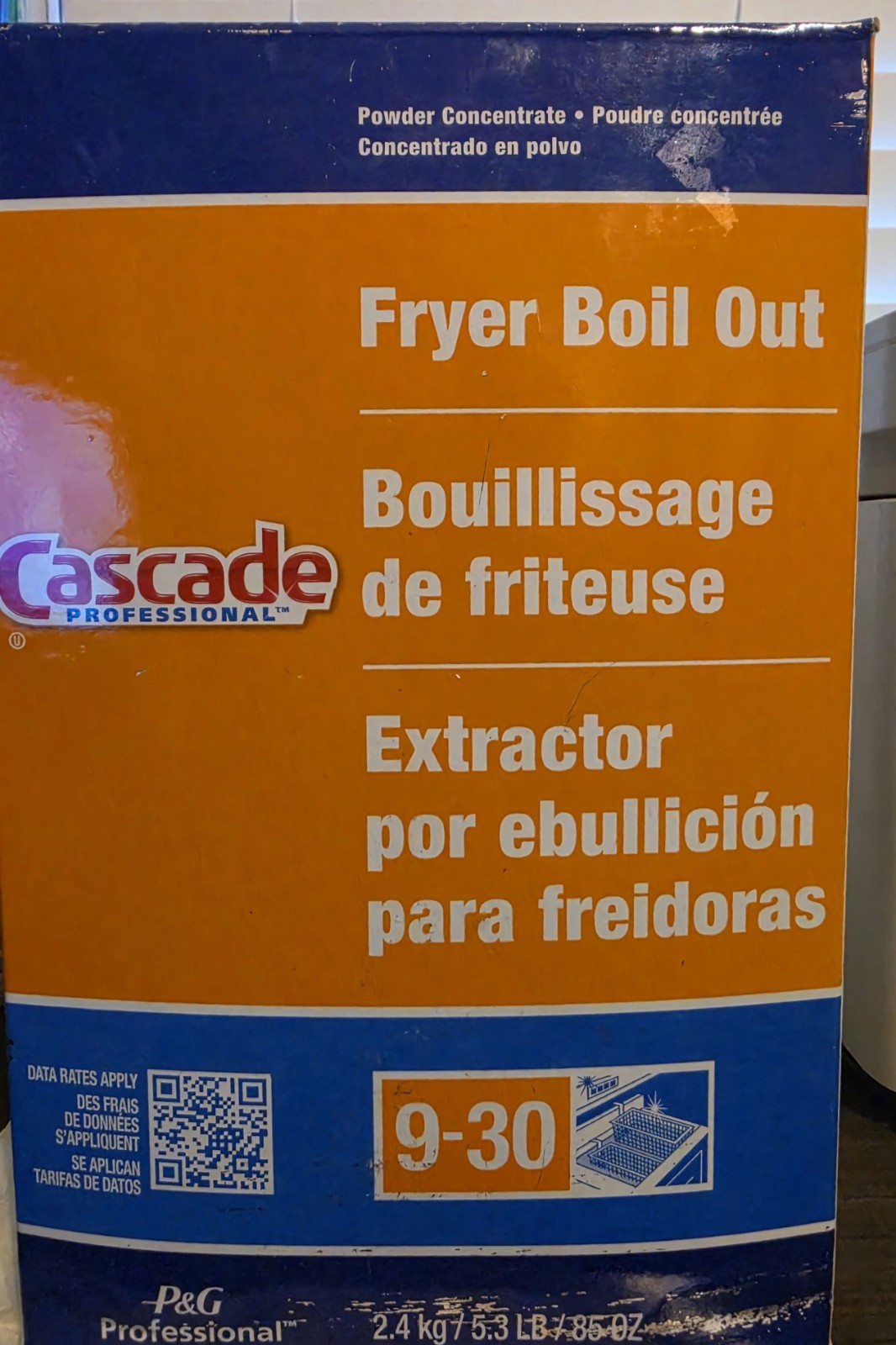 Cascade Professional Fryer Boil Out Powder Dishwasher Detergent 5.3 # 85 OZ