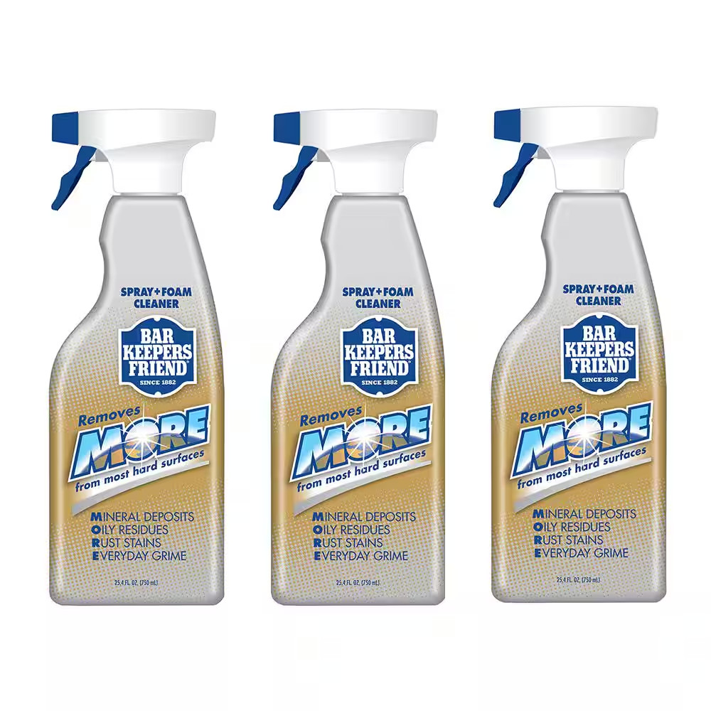 Bar Keepers Friend More Spray & Foam (25.4 oz. 3 Pack) Rust Grime Stains Remover