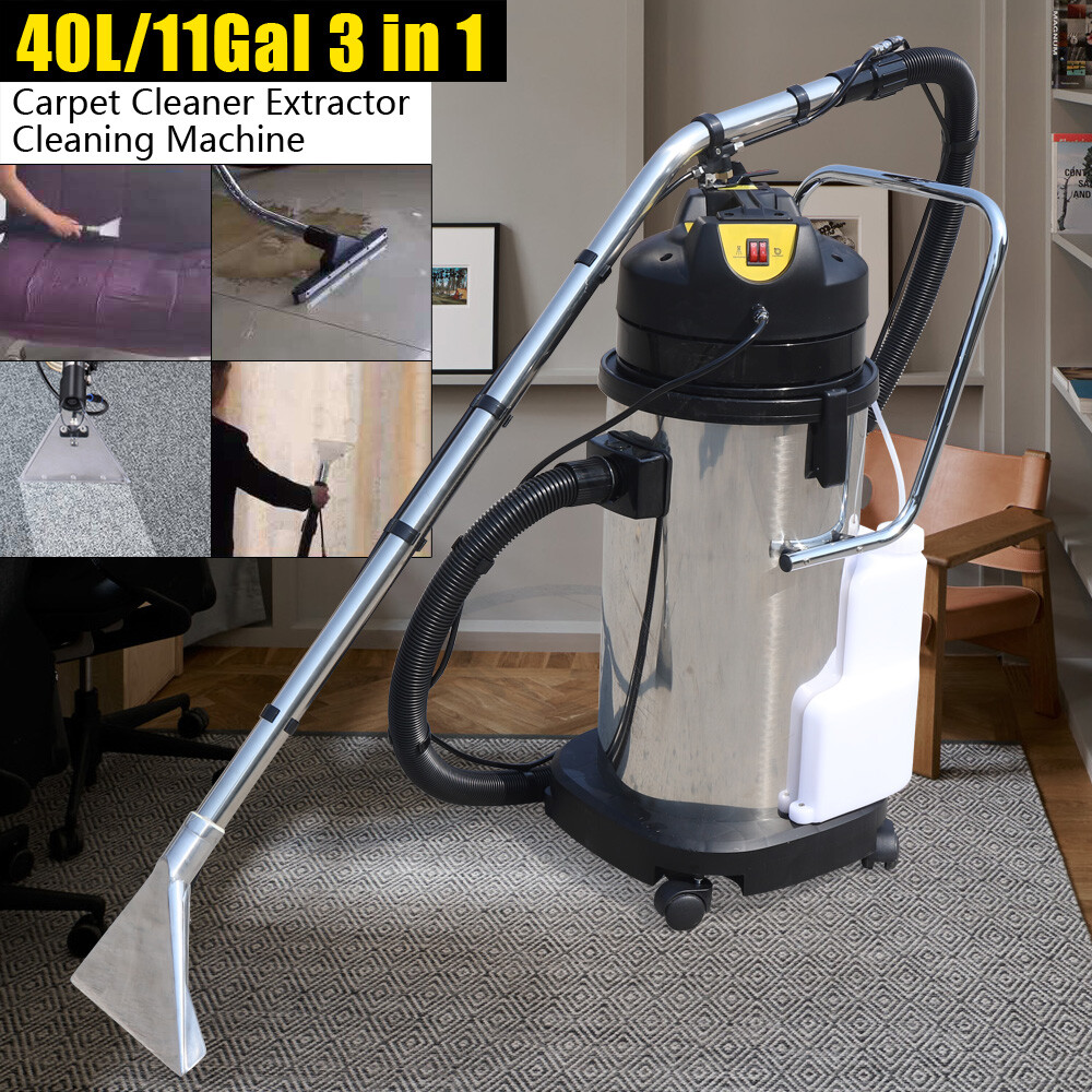 3in1 40L Commercial Carpet Cleaning Machine, Vacuum Cleaner Extractor New