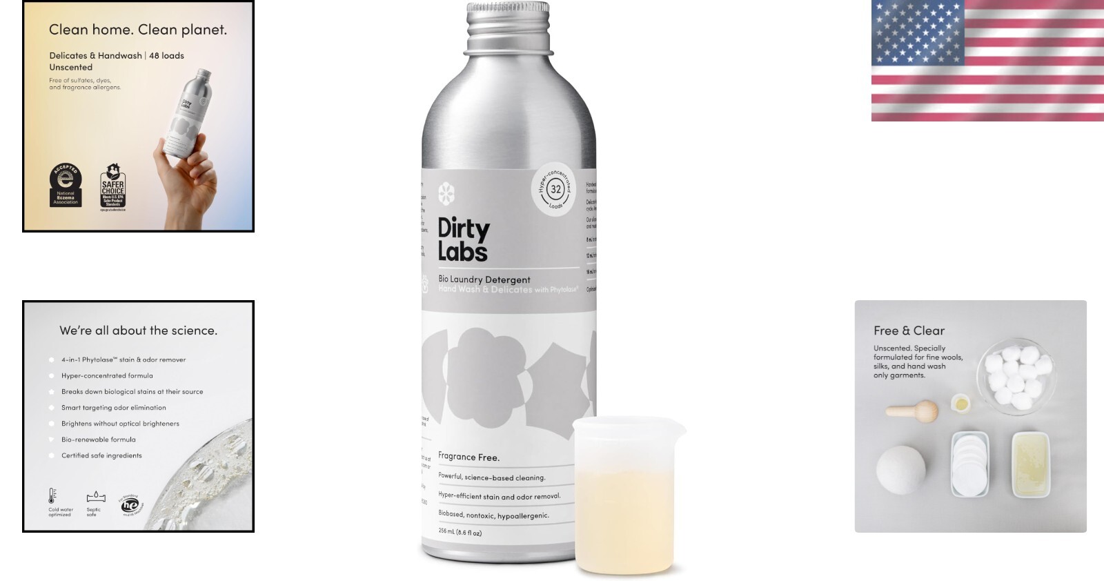 Gentle, Non-Toxic Detergent for Delicate Fabrics – 32 Loads in 8.6 Fl Oz