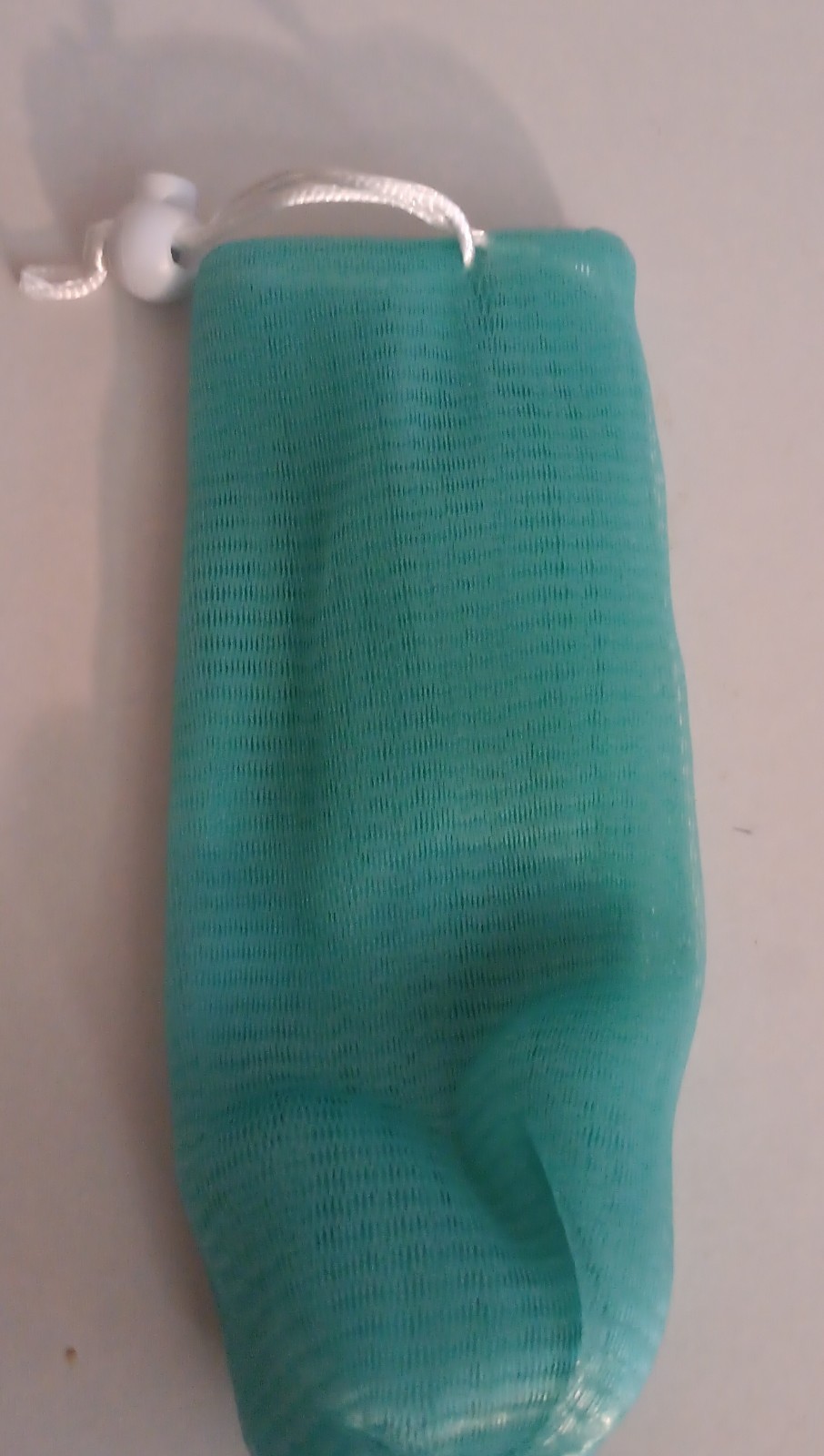 Green Mesh Rectangular Drawstring Storage Bag, 15cm Height, Less Than 5x6in
