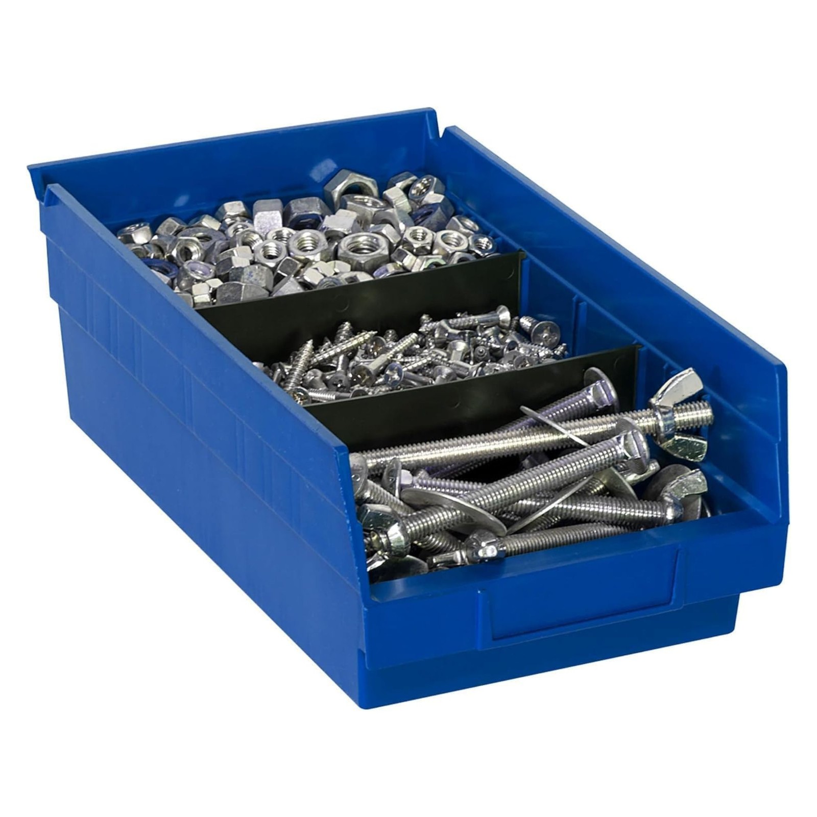 Akro-Mils 12 Pack AkroBins Plastic Storage Bins, Space-Saving Organizers, Blue