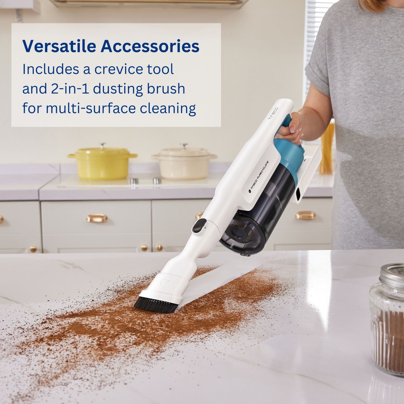Cordless Stick Vacuum 40 Min Runtime HEPA Filter LED Brush Headlight Handheld 2
