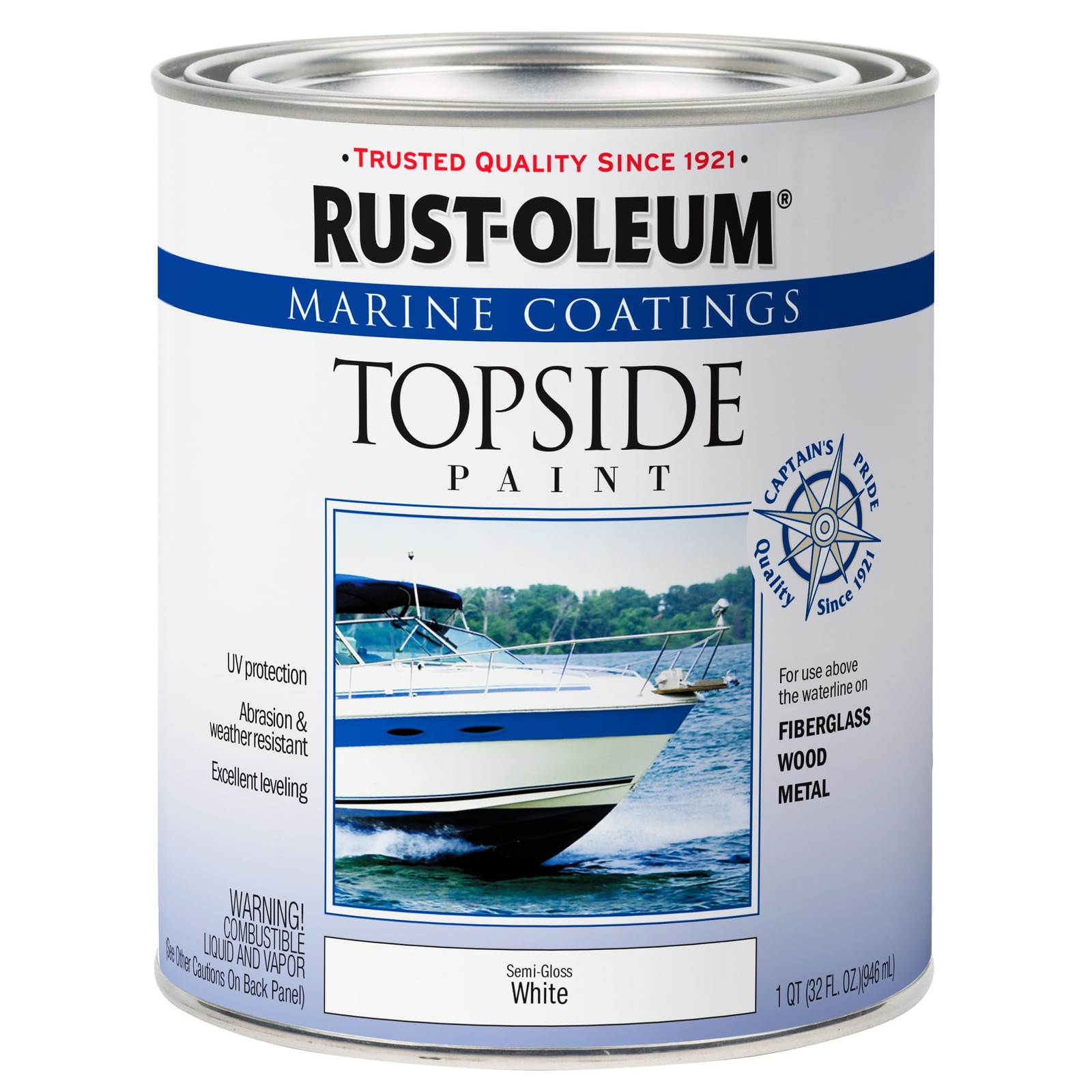 Marine Boat Wood Metal Fiberglass Topside Paint Coating Matte Oyster White NEW