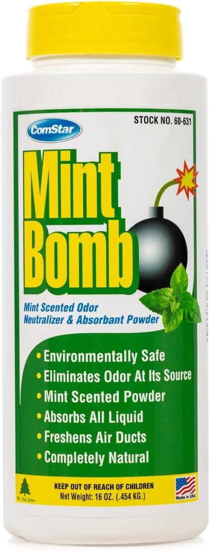 ComStar Mint Bomb Powder 1 lb Absorbent Odor Neutralizer for Homes & Vehicles