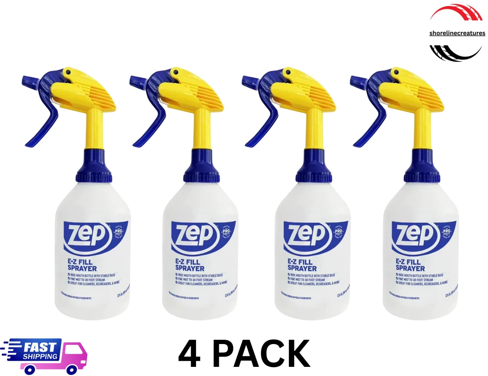 32 Oz. E-Z Fill Spray Bottle (4-Pack)