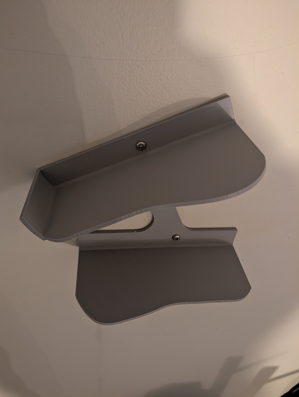 Wall Mounted Sneaker Display Shelf Hard Plastic Shoe Stand Gray For Sneakerheads