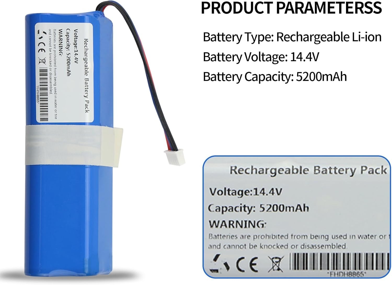 Replacement Vacuum Battery Compatible with Yeedi Vac 2 Vac 2 Pro Vac Max Vac