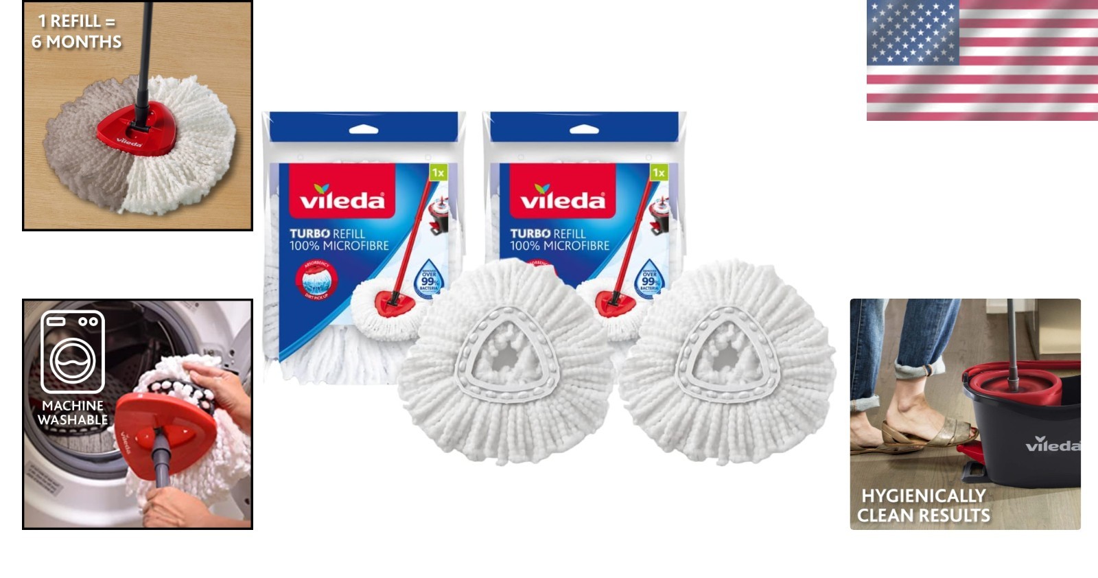 2-Pack Turbo Classic Microfiber Mop Refills