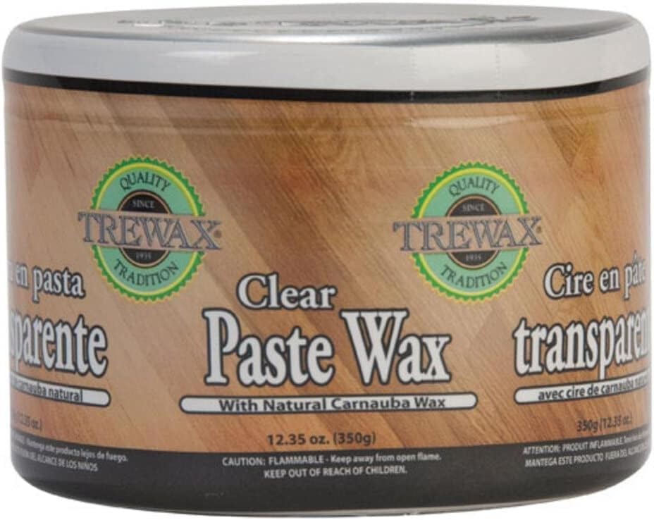 Trewax Paste Wax with Natural Carnauba Wax, Clear, 12.35-Ounce