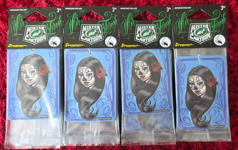 Turtle Wax Mister Cartoon Scented Hanging Car Air Fresheners 4 Packs, 12 Total.