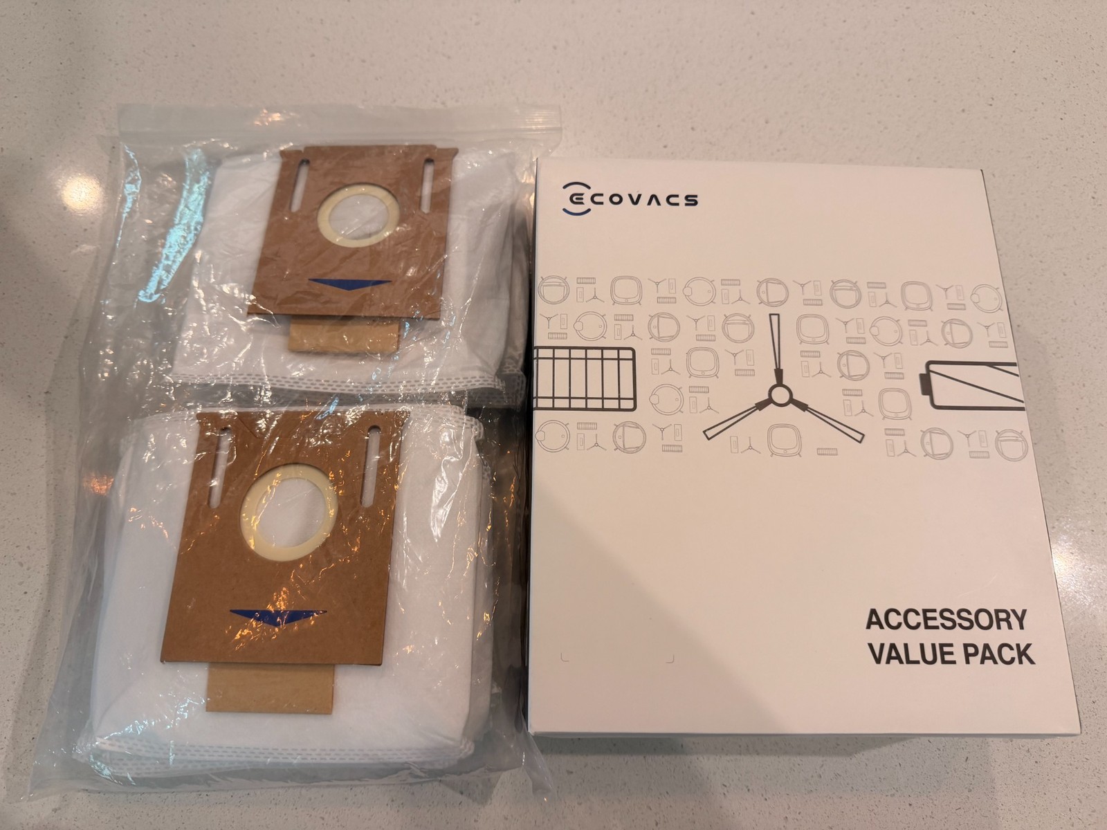 Ecovacs Deebot OZMO T8+ robot vacuum with new add-ons and parts – works great!