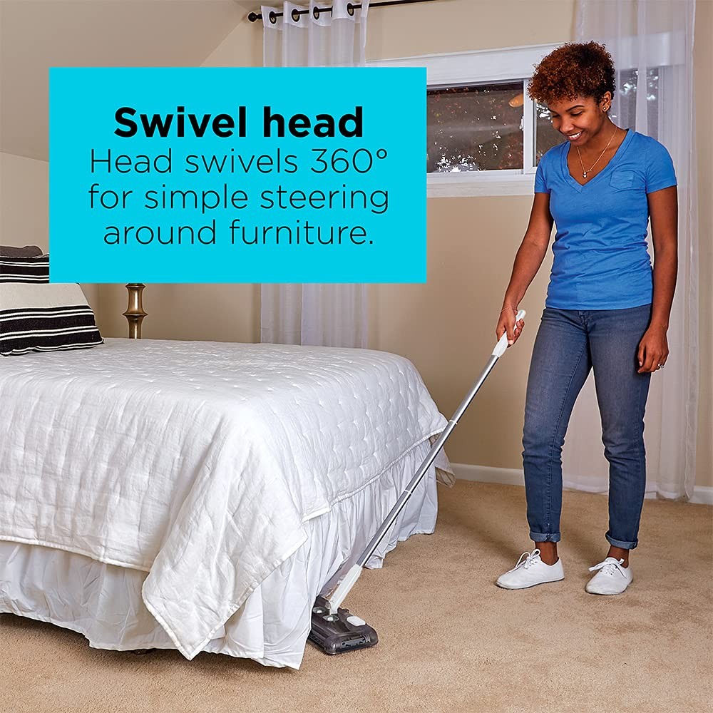 Carpet Sweeper 50 Minute Lithium Floor Sweeper, MultiSurface Use, Easy One Ha…