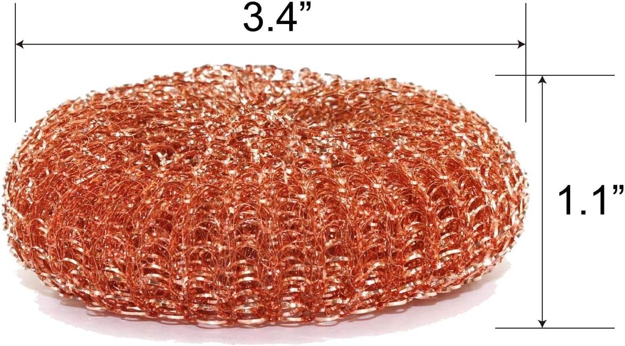 12 Pack Copper Coated Scourers By “ Scrubber Pad Used For Dishes Pots Pans And O