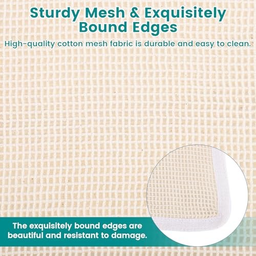 4 Pack Durable Cotton Mesh Laundry Bags for Delicates – 12×16inch 4 Medium