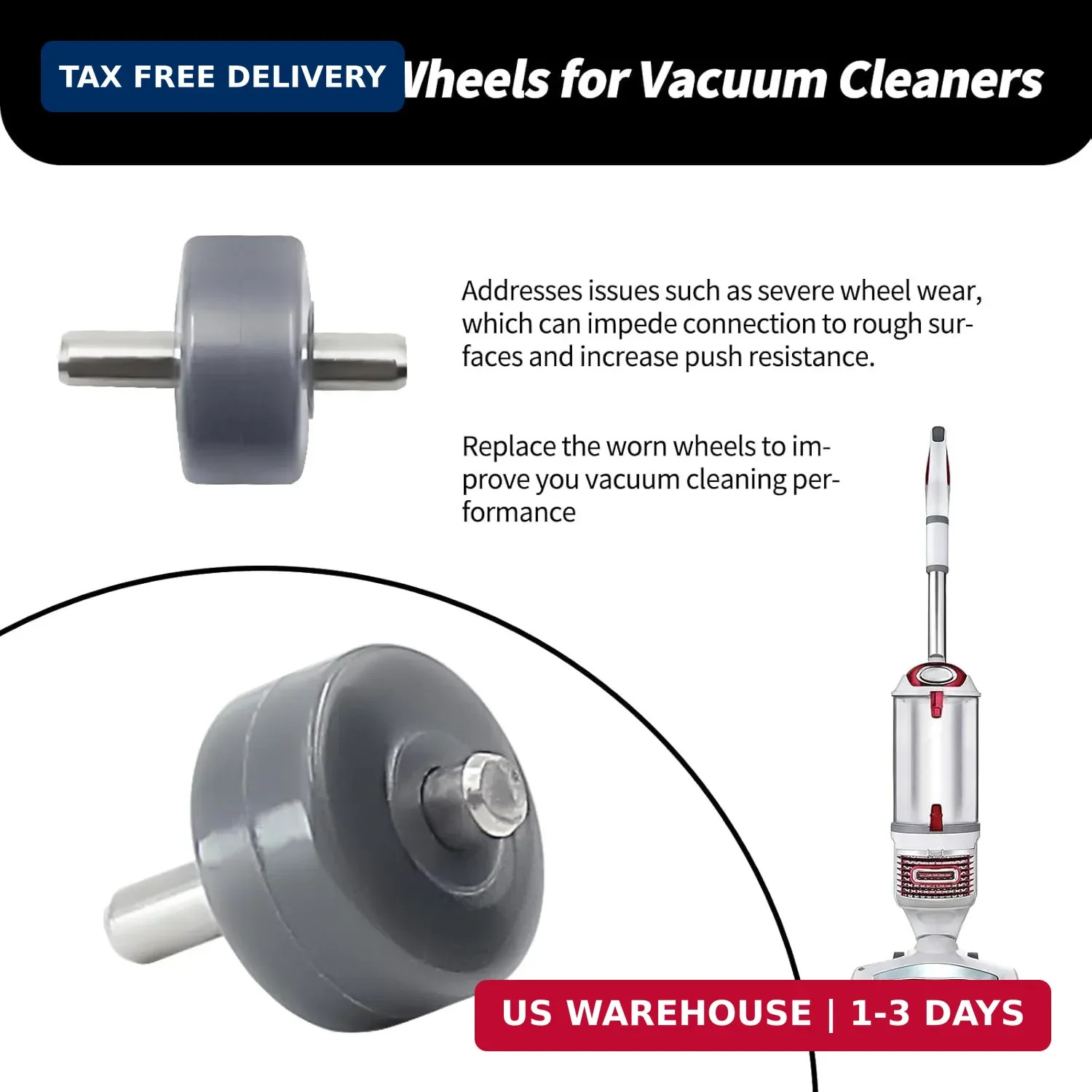 Vacuum Cleaner Replacement Wheels for Shark Navigator Vacuum Cleaner Part