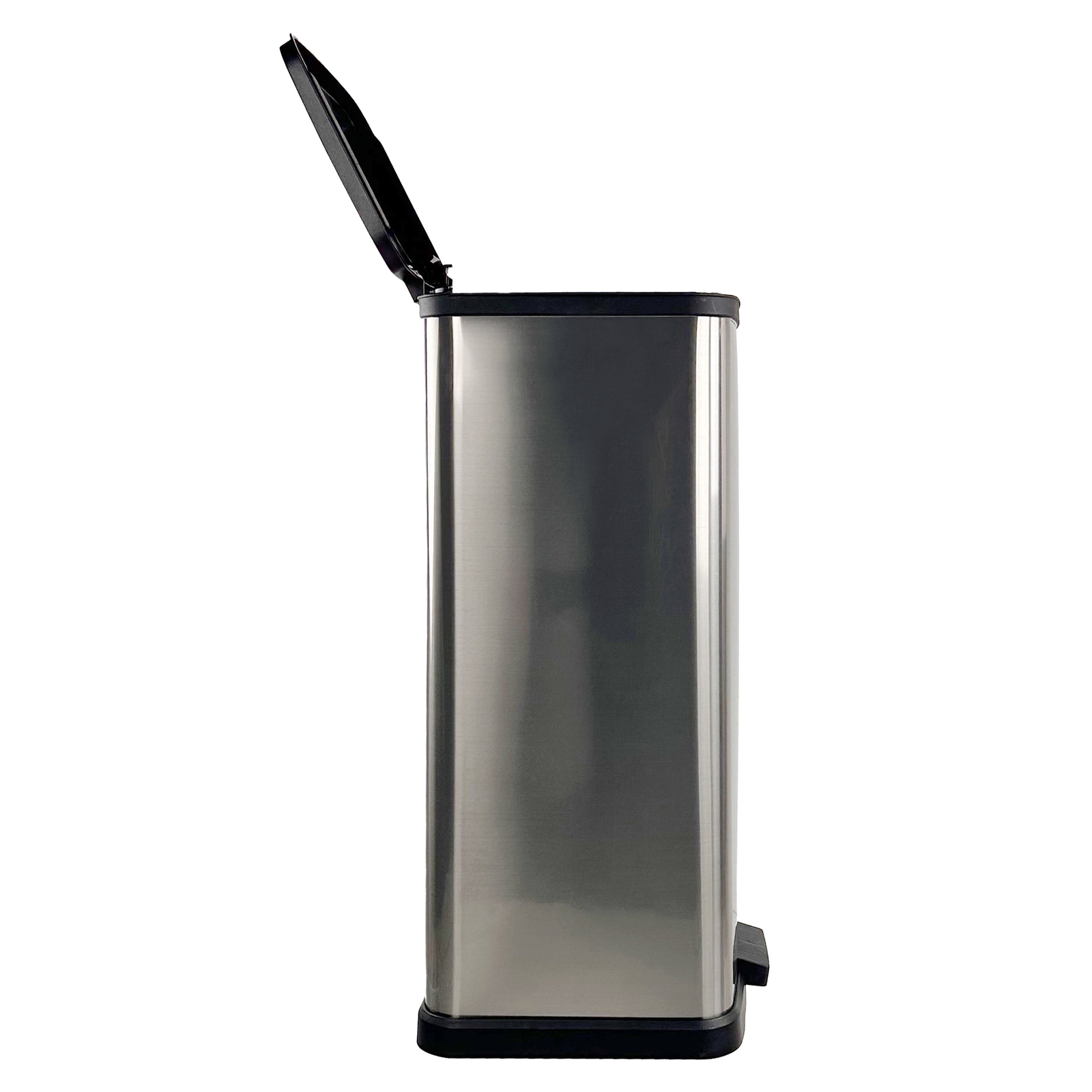 13.2 Gallon Trash Can, Plastic Rectangular Step Kitchen Trash Can, Si
