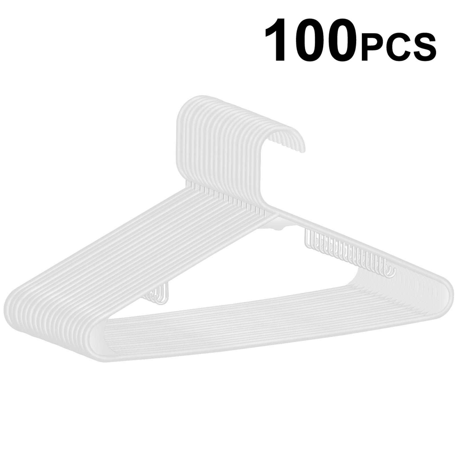Premium Quality Clothes Hangers (100 Pack) Plastic Gallus Shirt Hanger