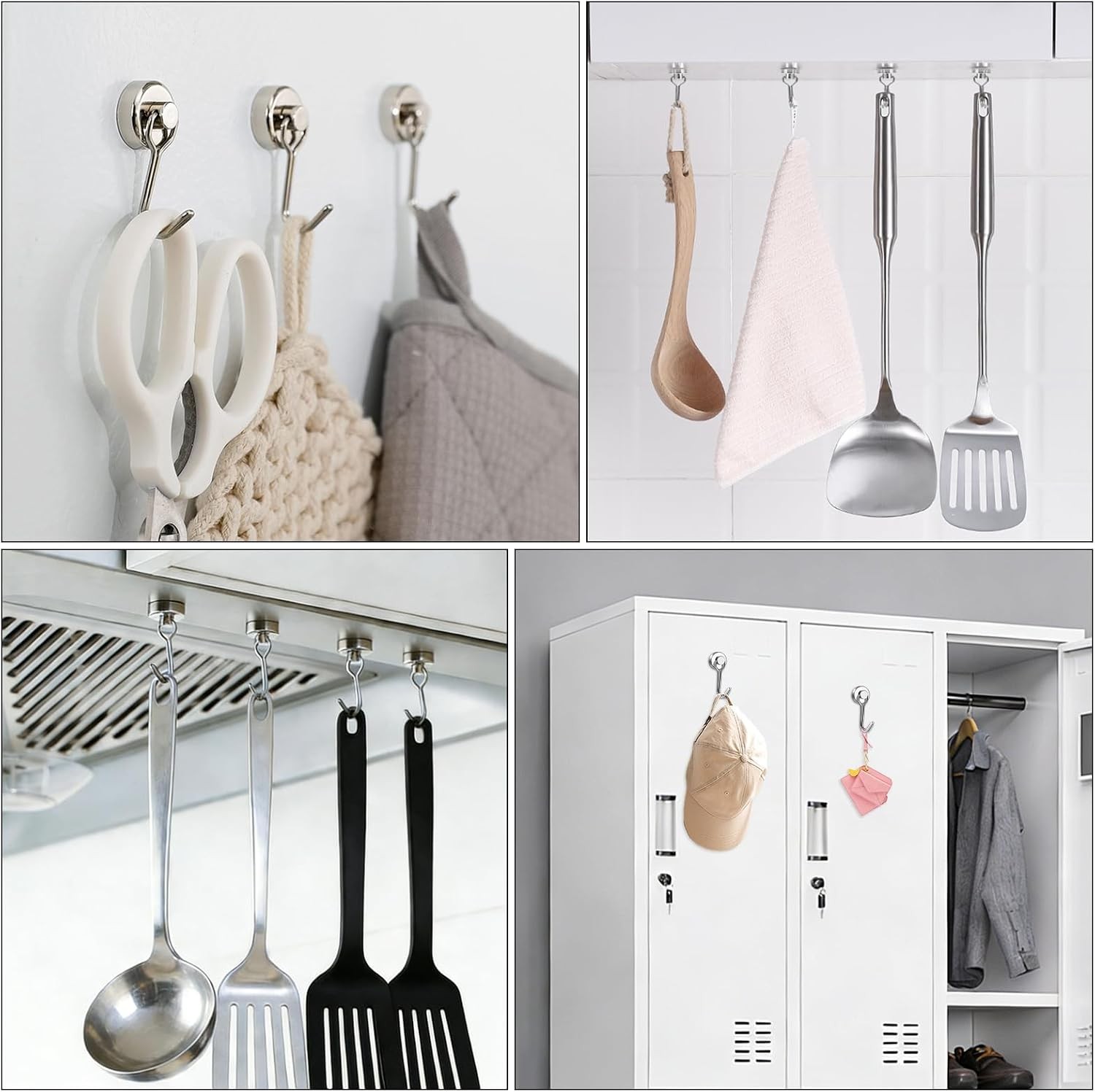 Swivel Swing Magnetic Hook, 30LB Refrigerator Magnet Hooks,6PCS | Heavy Duty