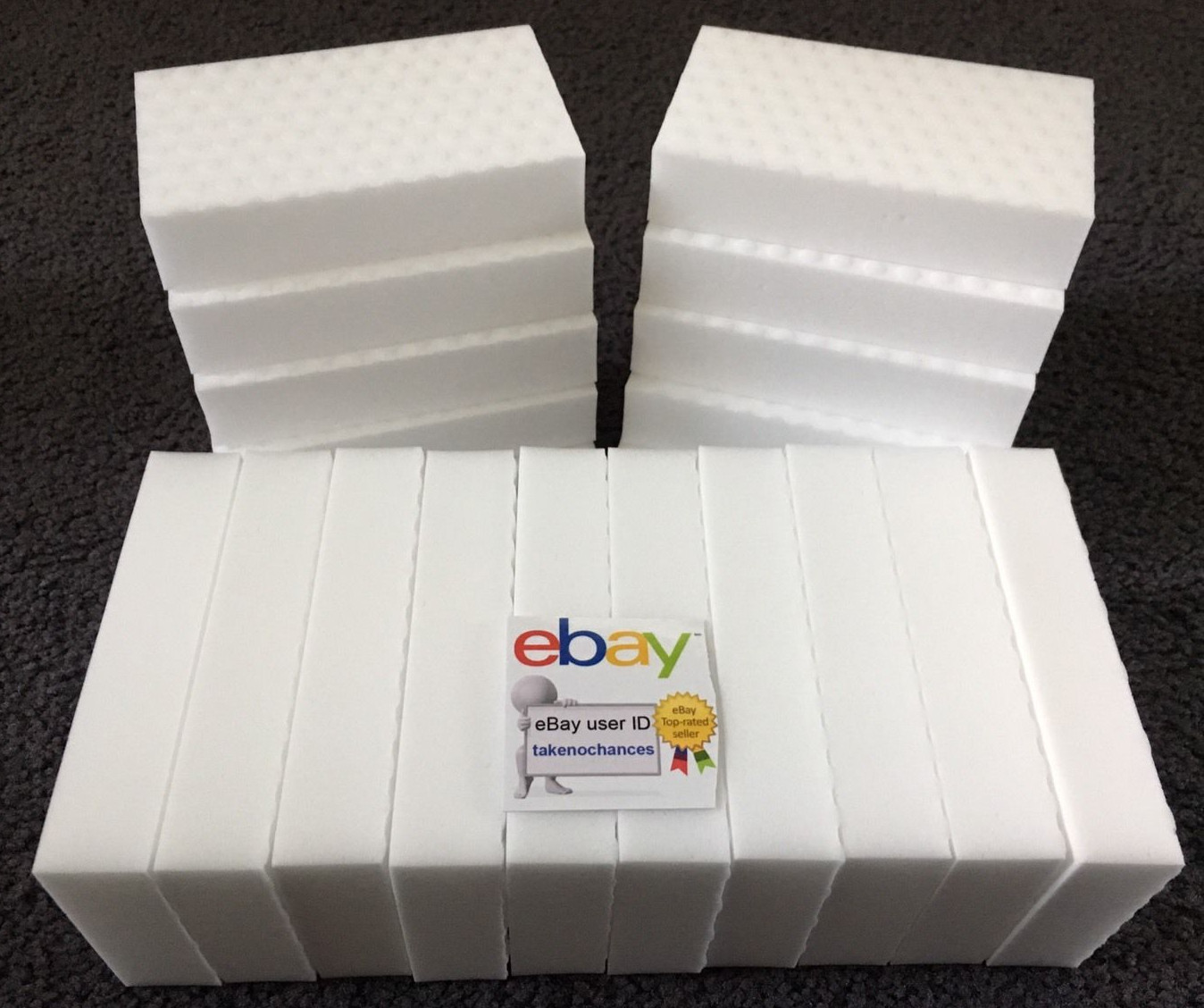 24 PACK Melamine Sponge Eraser Heavy Duty Extra Durable 3/4″ Works Like Magic!