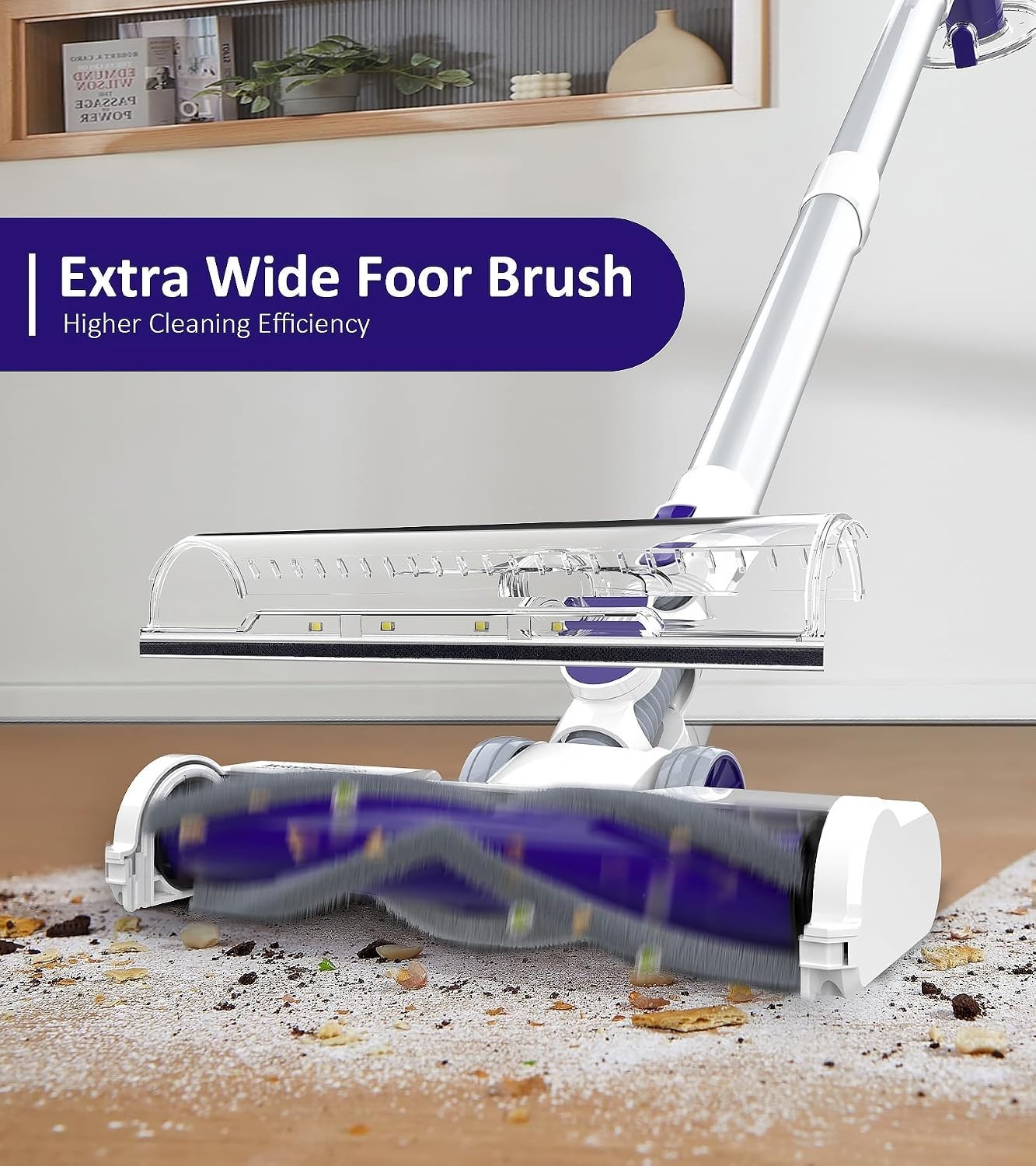 Cordless Vacuum Cleaner 20000Pa Powerful Suction Stick Lightweight 30Mins Runtim