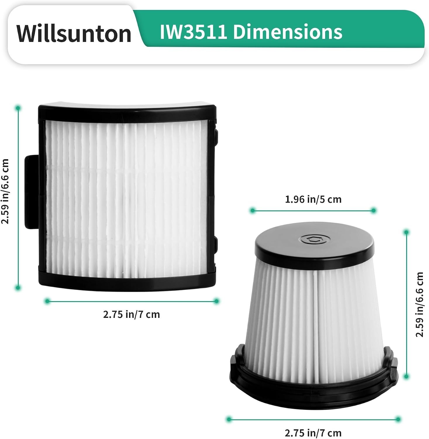 HEPA Filter Replacement 4 Pack for Shark Detect Pro Cordless Vacuum Cleaner
