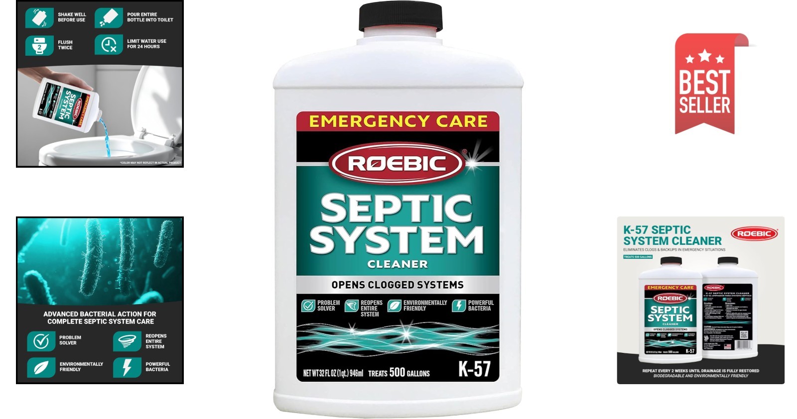 32 Fl Oz Effective Septic Treatment – Biodegradable, Clog Prevention & Easy Use