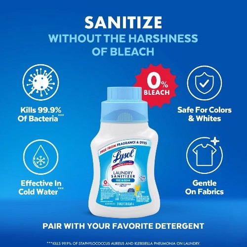 Lysol Laundry Sanitizer Free & Clear – 90 fl oz