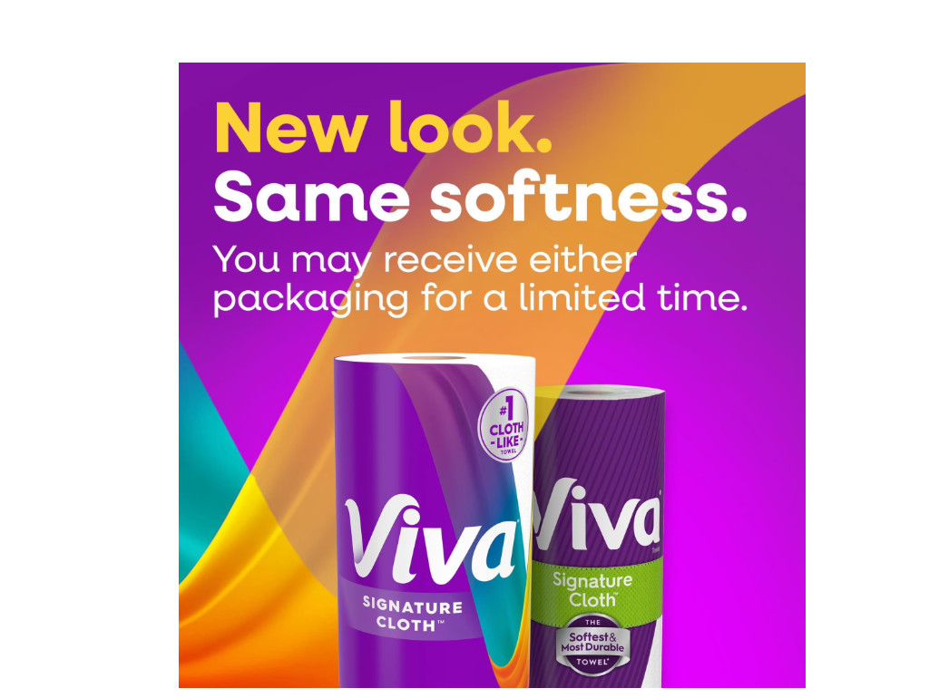Viva Signature Cloth Paper Towels, 12 Triple Rolls, 129 Sheets per Roll