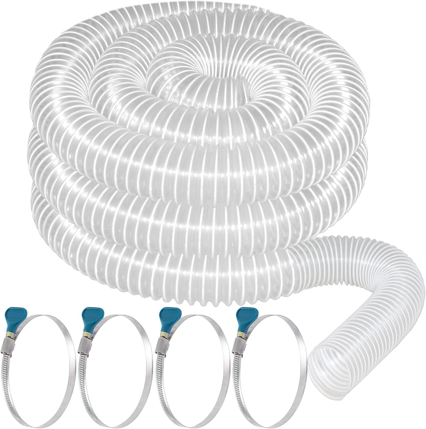 Heavy PVC Dust Collection Hose 2 1/2″ x 20′, Puncture Resistant PVC Dust