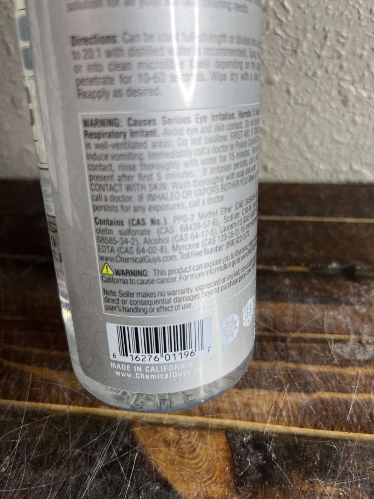 4-Pack Chemical Guys Nonsense Invisible Super Cleaner Colorless Odorless 16oz