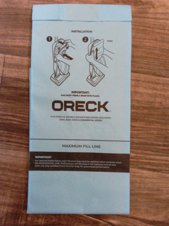 1 pcs Oreck High Density Filter Bags Type , Uprights see pictures