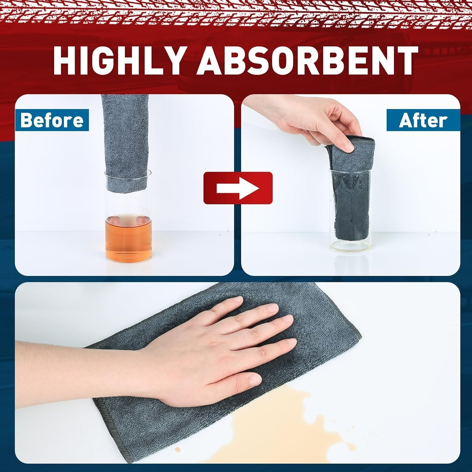 15 Pack Microfiber Cleaning Cloths Ultra Absorbent Towels for Car Glass Home