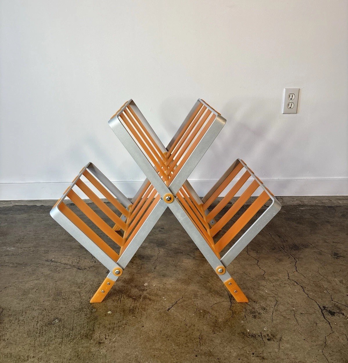 Vintage Rexite, 1990s Model 2400 Magazine Rack by Raul Barbieri